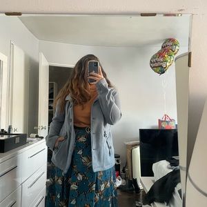 Baby blue overcoat for sale! Size L